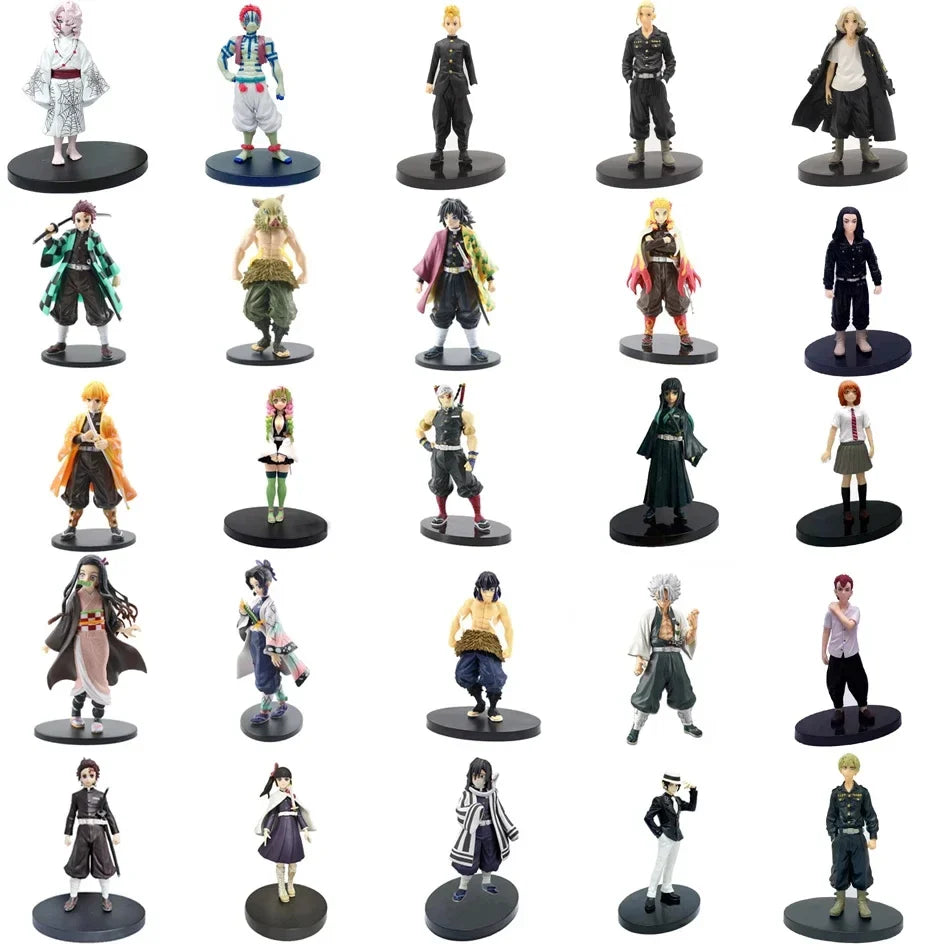DEMON SLAYER Kamado Tanjirou & Nezuko 4PCS Figures – 's Set - Detail View | Kamigami – Demon Slayer Collectibles