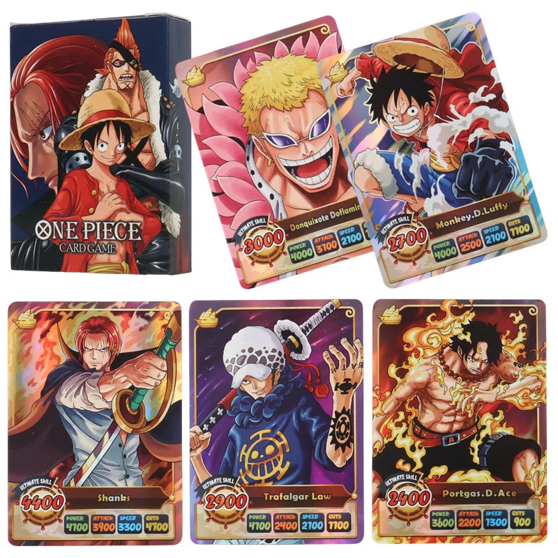 ONE PIECE Luffy & Shanks Card Collection – 50Pcs English Holographic - Scale Reference | Kamigami – One Piece Collectibles