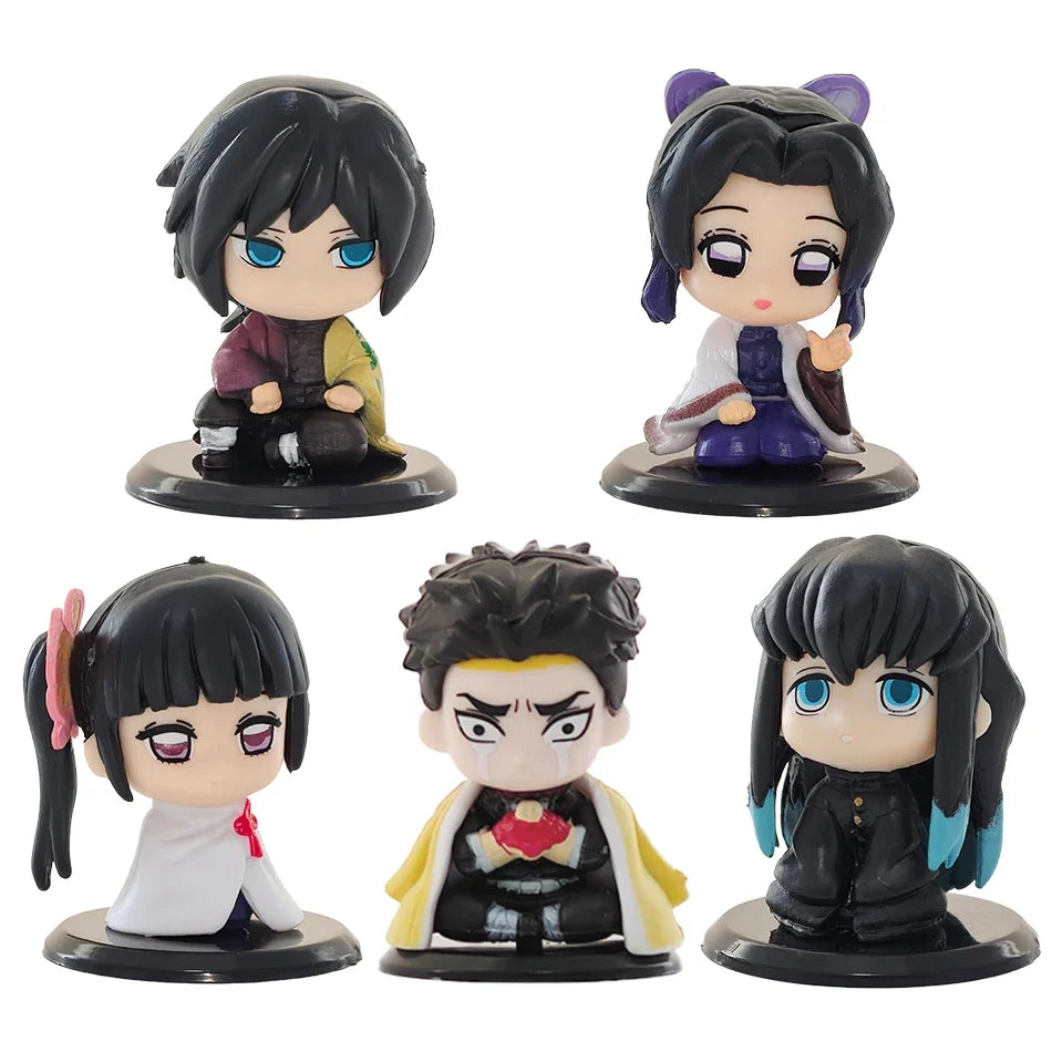 DEMON SLAYER Tanjiro & Friends Q Doll Set – Premium - Close-Up | Kamigami – Demon Slayer Collectibles