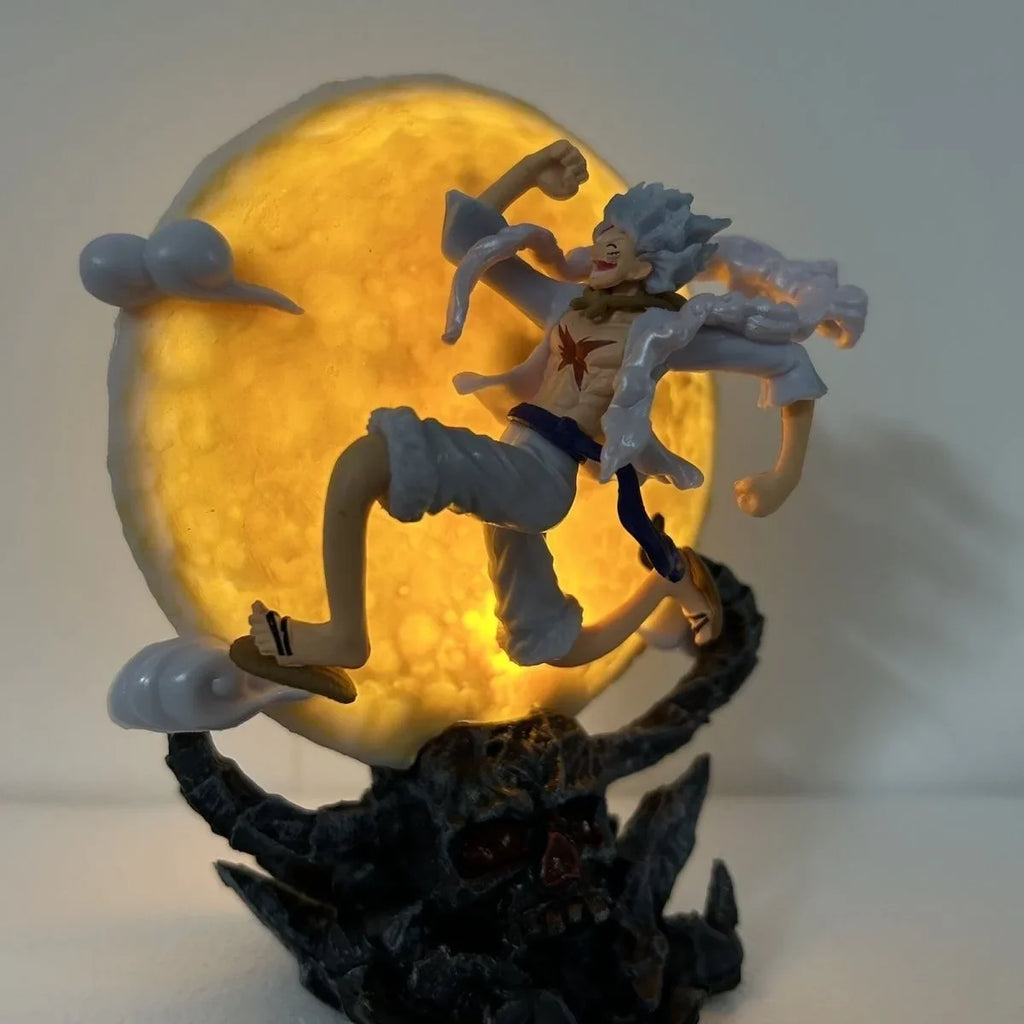 ONE PIECE Gear 5 Luffy – 14cm Flying to the Moon - Back View | Kamigami – One Piece Collectibles