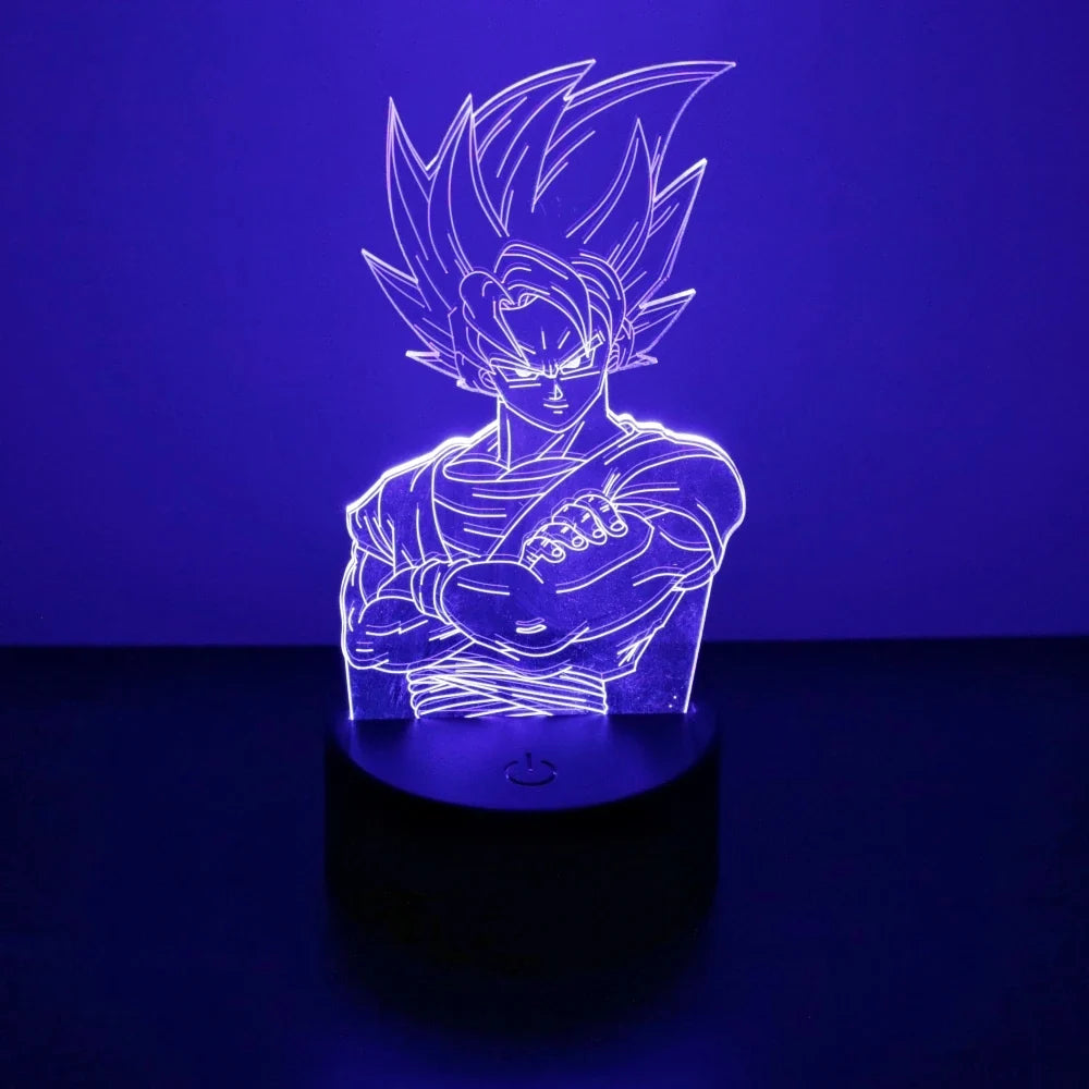 DRAGON BALL Z 3D LED Lamp – Goku, Vegeta & Gohan Super Saiyan Night Light - Packaging | Kamigami – Dragon Ball Collectibles
