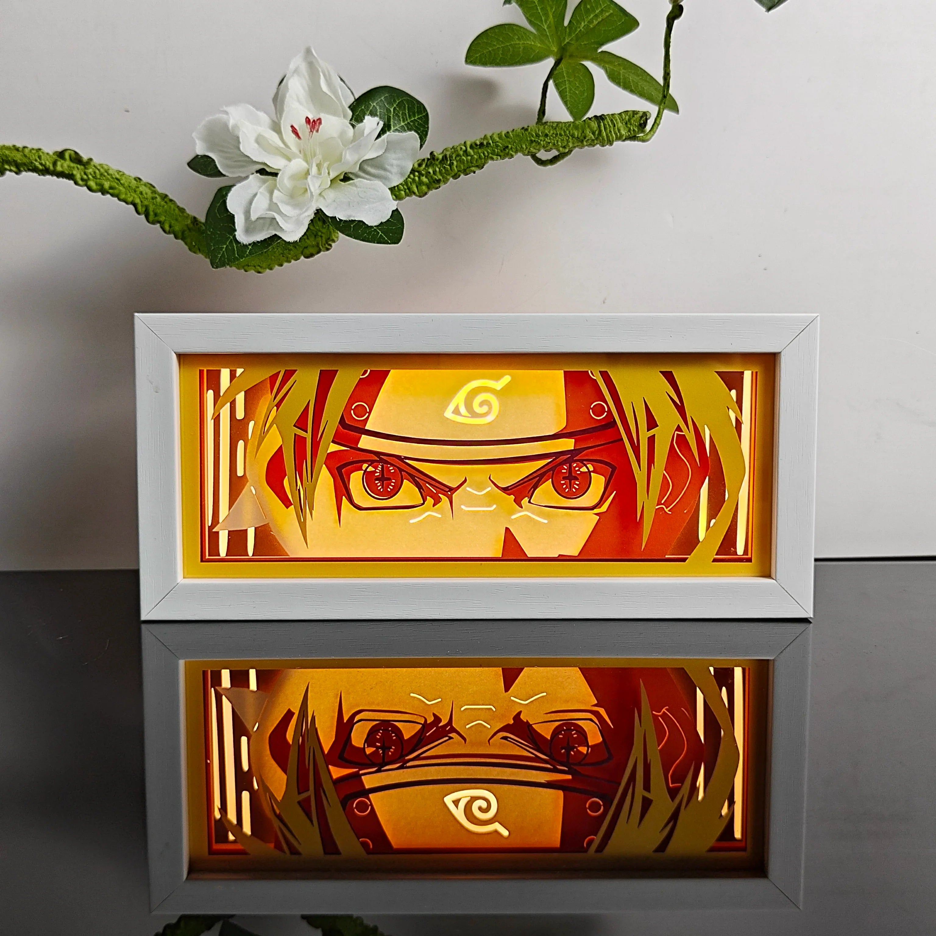 Anime Paper Cut Shadow Light Box – LED Night Lamp for Collectors | Kamigami