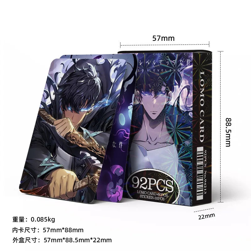 SOLO LEVELING LOMO Cards – 92-Piece Anime Card Set - Close-Up | Kamigami – Solo Leveling Collectibles