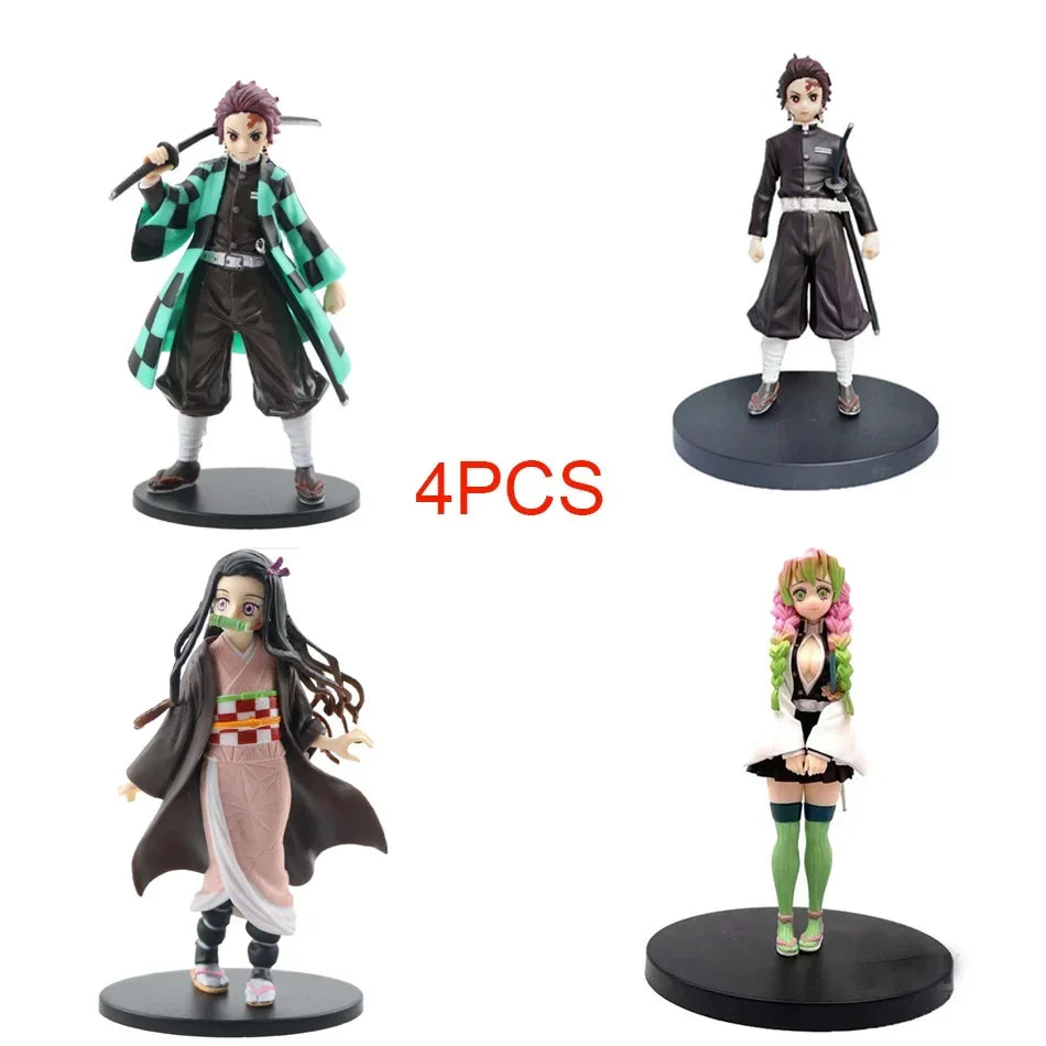 DEMON SLAYER Kamado Tanjirou & Nezuko 4PCS Figures – 's Set - Collector Detail | Kamigami – Demon Slayer Collectibles