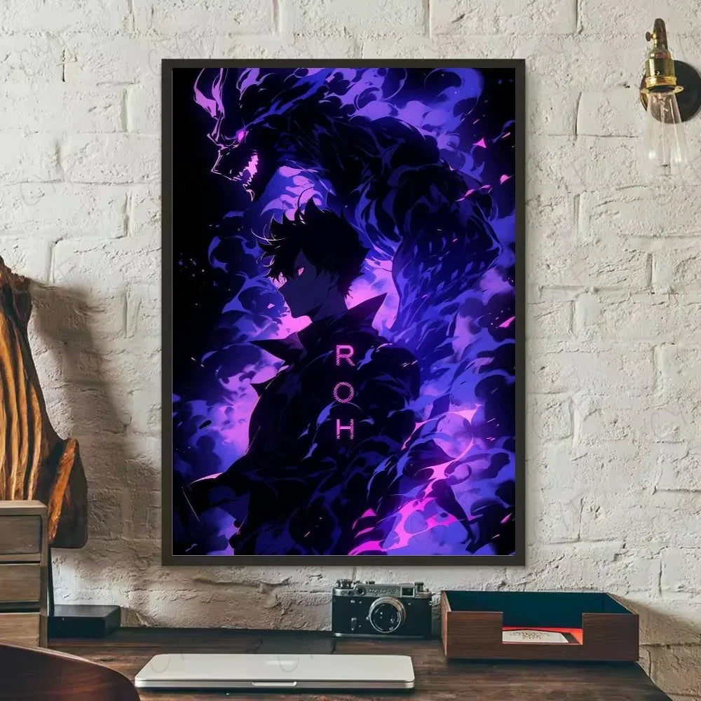 SOLO LEVELING Frameless Canvas Painting – Anime Wall Art Print - View 17 | Kamigami – Solo Leveling Collectibles