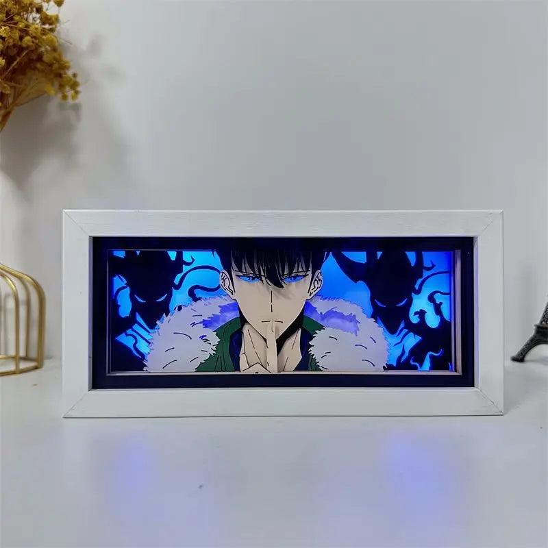 SOLO LEVELING Paper Cut Shadow Box – RGB LED Light Display - Display Box | Kamigami – Solo Leveling Collectibles