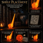 Dragon's Breath Flame Lamp — 3D Dragon Shelf Night Light Kamigami
