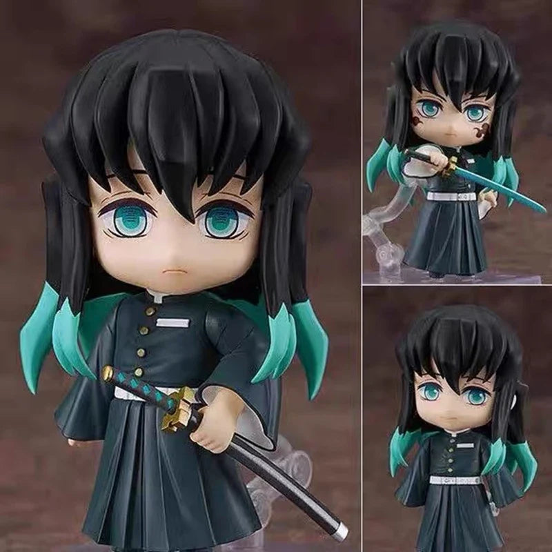 DEMON SLAYER Kanroji Mitsuri & Tokitou Muichirou Doll Set – Movable Figures - Back View | Kamigami – Demon Slayer Collectibles