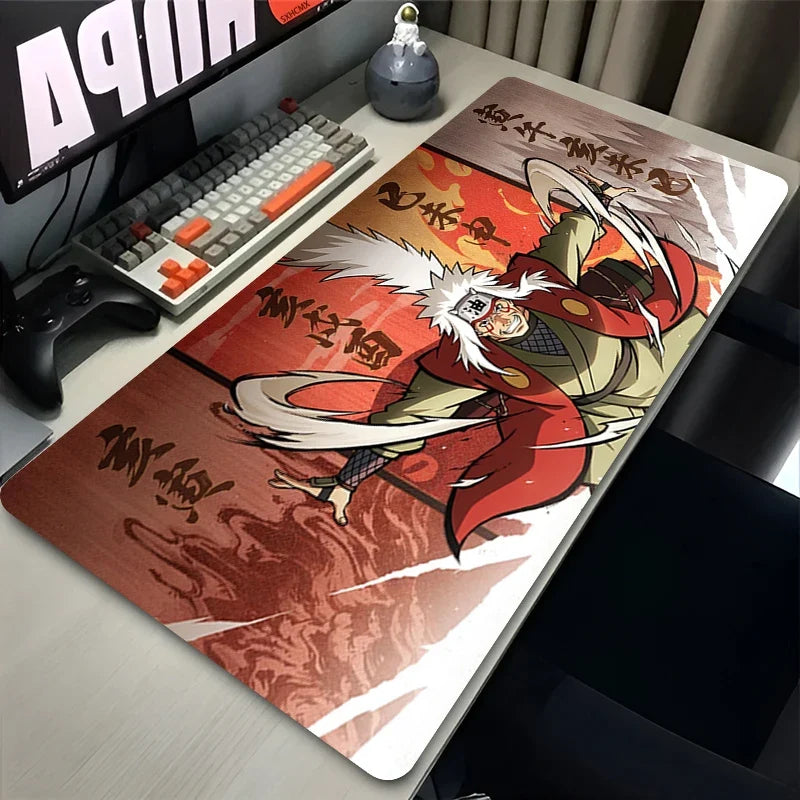 NARUTO Jiraiya Anime Rubber Mouse Pad – Extended Gaming Desk Mat - Close-Up | Kamigami – Naruto Collectibles